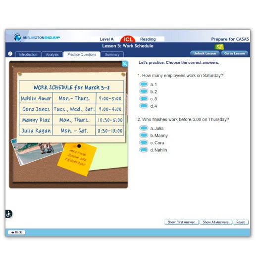 Test Preparation / Prepare for CASAS BurlingtonEnglish